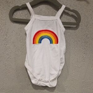 Charming White Rainbow Bodysuit for Kids